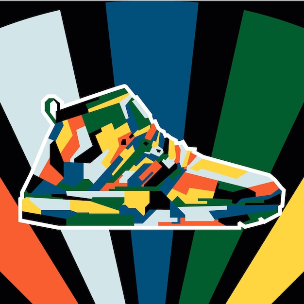 Pop Art Wpap Style Sneakers Design