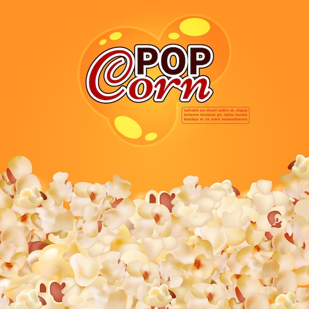 Vector pop corn banner template