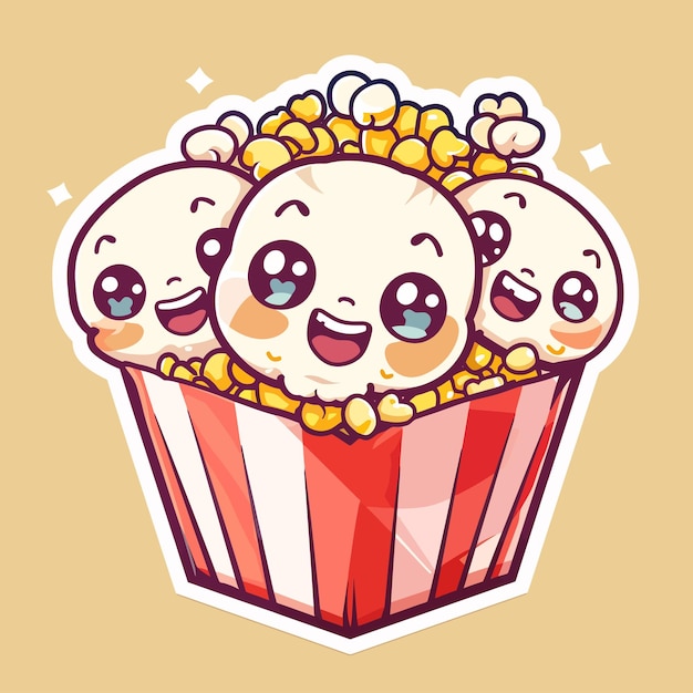 Vector pop corn