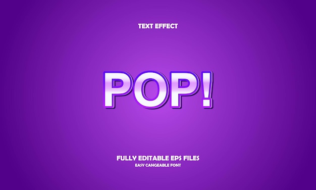 pop text effect