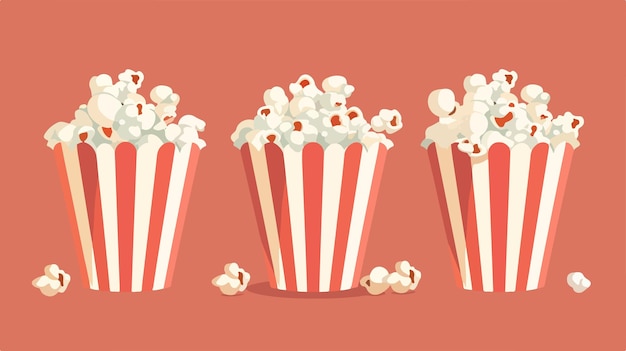 Popcorn Cartoon Vector Illustration