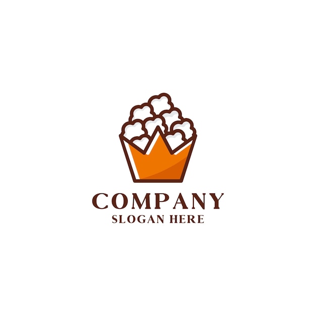 Popcorn logo icon design template