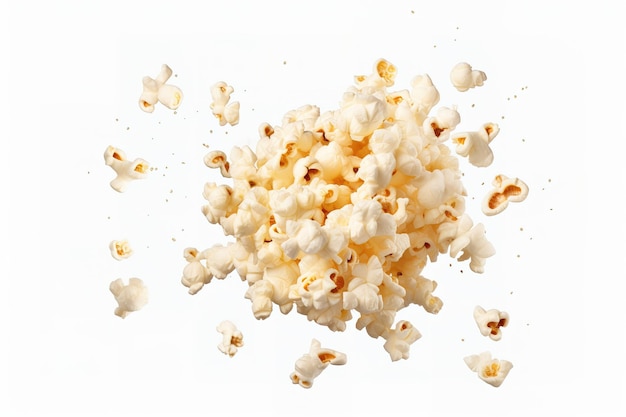 Vector popcorn that is falling down and the popcorn is falling