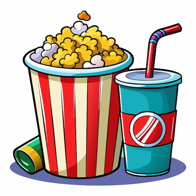 Vector popcorn vector