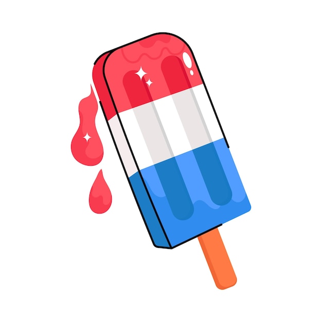 Popsicle doodle vector outline icon EPS 10 file