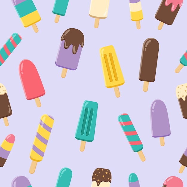 Popsicle Seamless Pattern