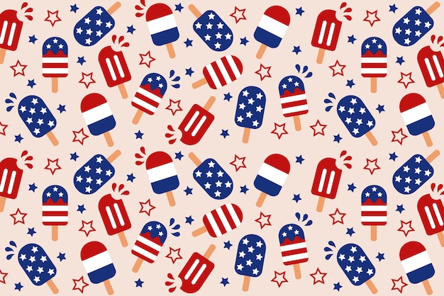 Popsicles Eps American Flag Pattern Eps Stars And Stripes Icecream Eps Independence Day