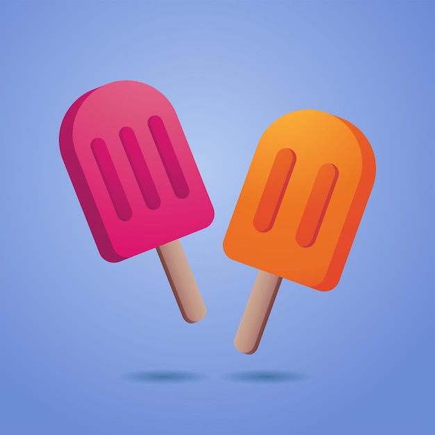 popsilce cartoon vector illustration ice cream icon element