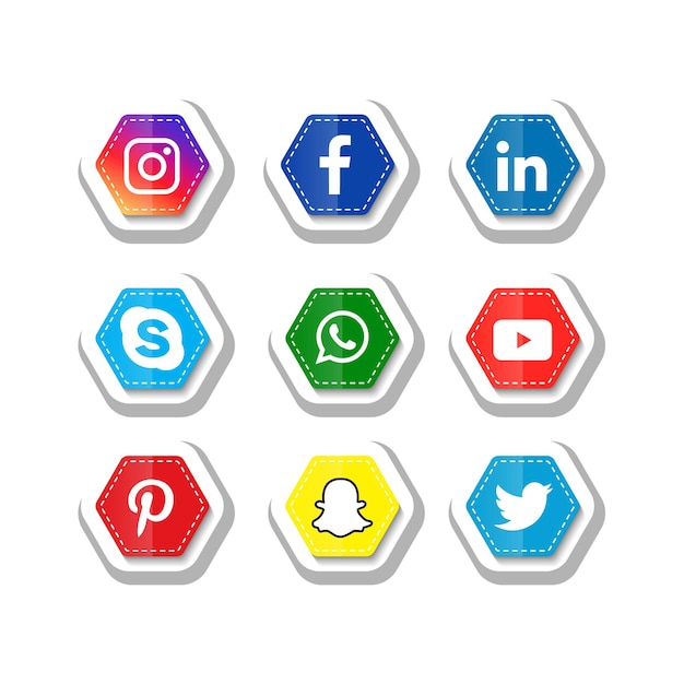 Popular social media icons