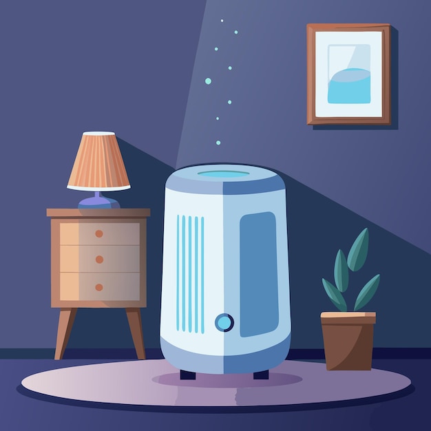 Vector portable air purifier with a modern design