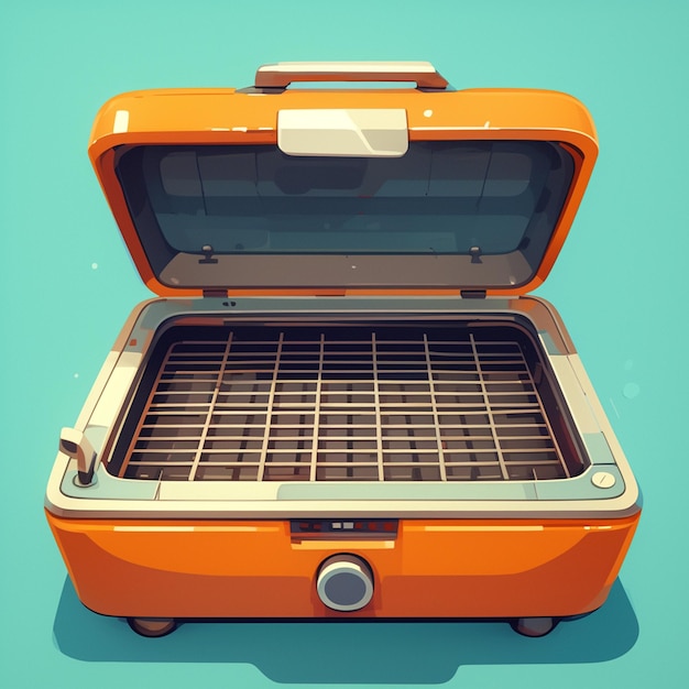 Portable electric grill with adjustable heat settings