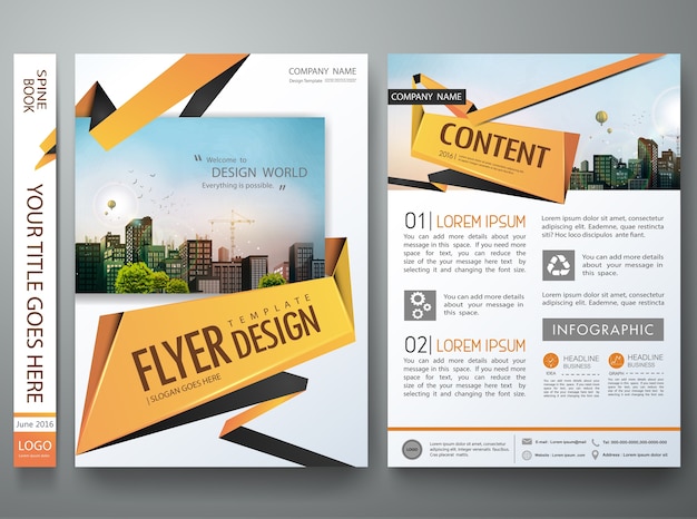 Portfolio design template vector