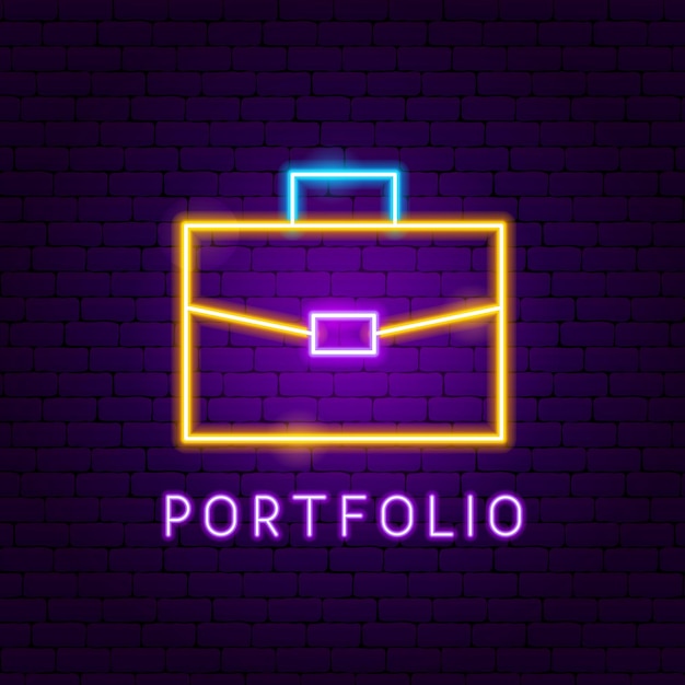 Portfolio Neon Label