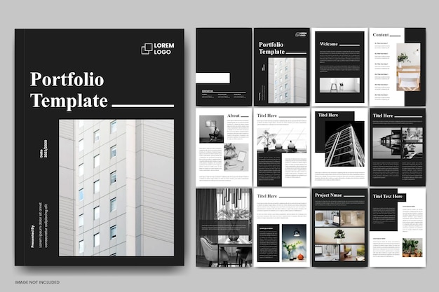 Portfolio template design and company profile brochure template