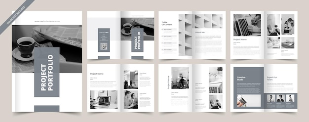 Vector portfolio template portfolio layout architecture portfolio vector template