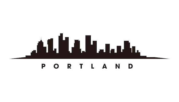 Portland skyline silhouette vector