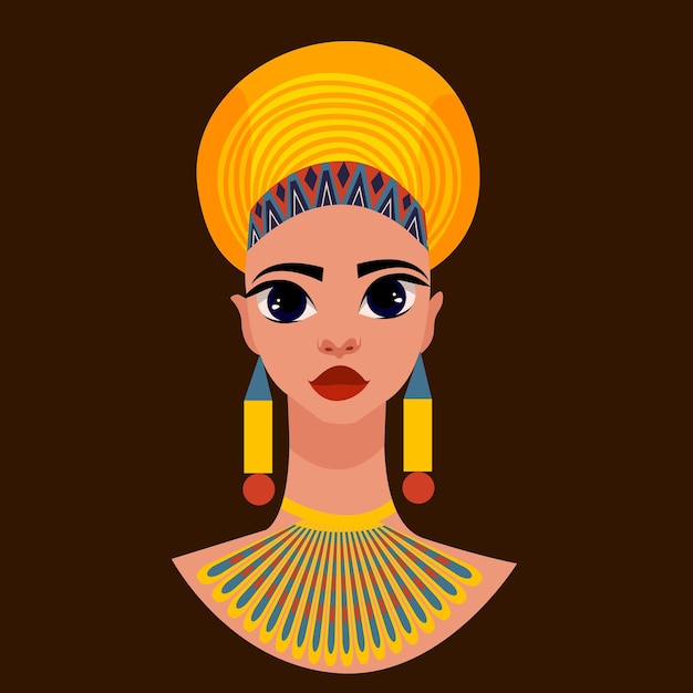 portrait of the beautiful Arab Egyptian  woman in ancient clothes.