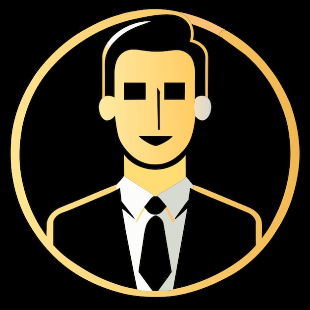 Vector portrait of a modern businessman vector illustration cartoon