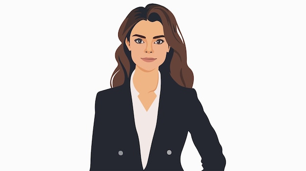 Vector a portrait of a woman in a suit