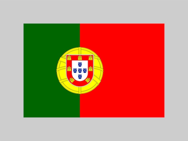 Portugal flag official colors and proportion Vector illustration