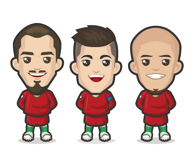 Portugal football players team design