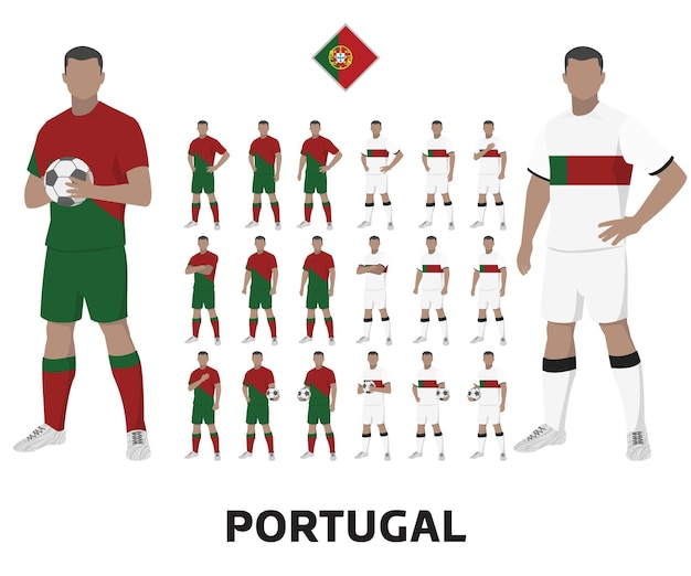 Portugal Football Team Kit, Home kit and Away Kit