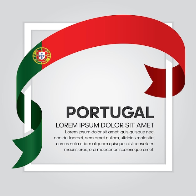 Portugal ribbon flag vector illustration on a white background