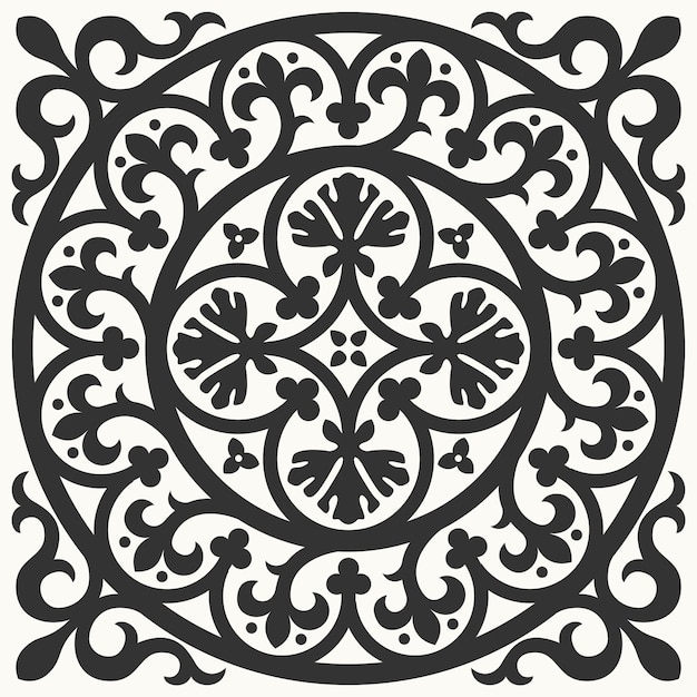 Portuguese floor ceramic tiles azulejo design mediterranean pattern black and white