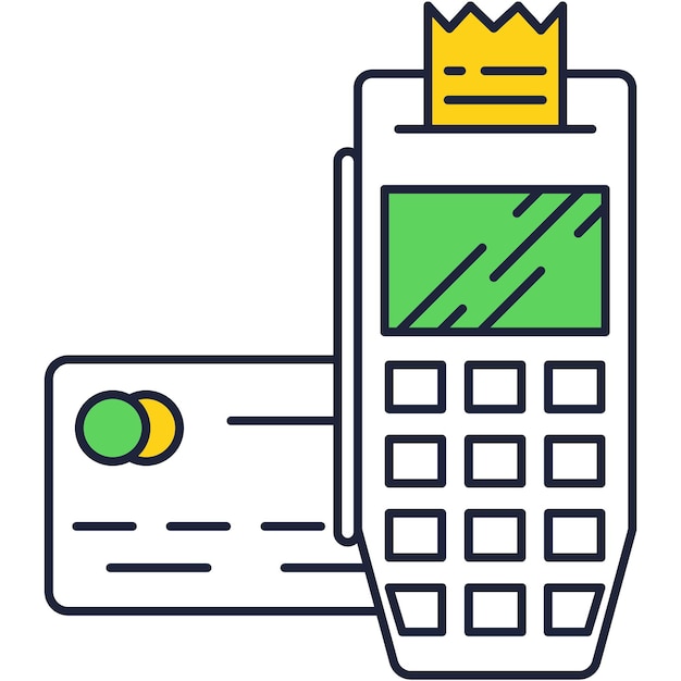 Pos terminal payment machine to pay vector icon