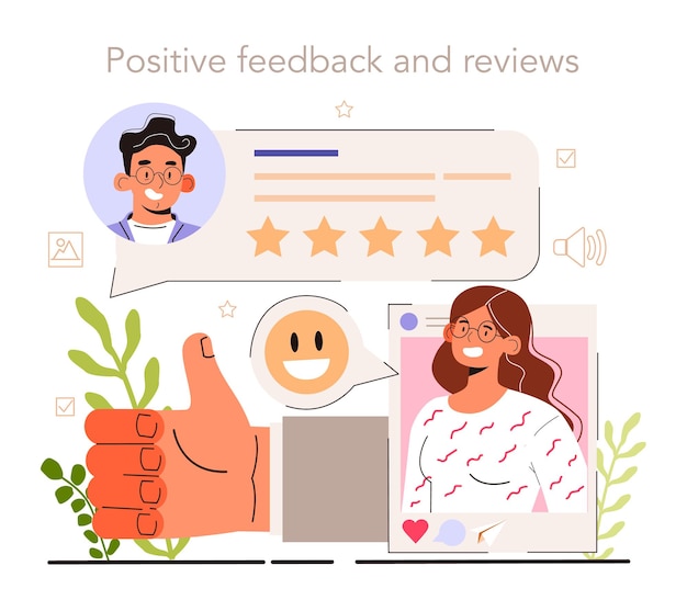 Positive feedback and reviews social media content manager guidance