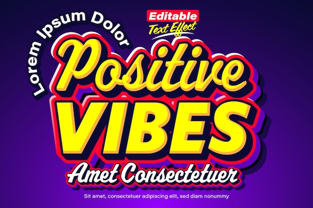 Positive Vibes Youth Bold Text Effect