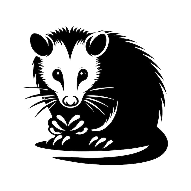 Possum silhouette vector illustration