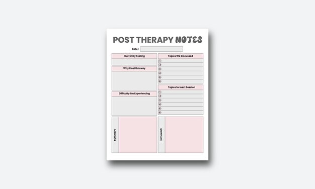 Post Therapy Notes kdp interior