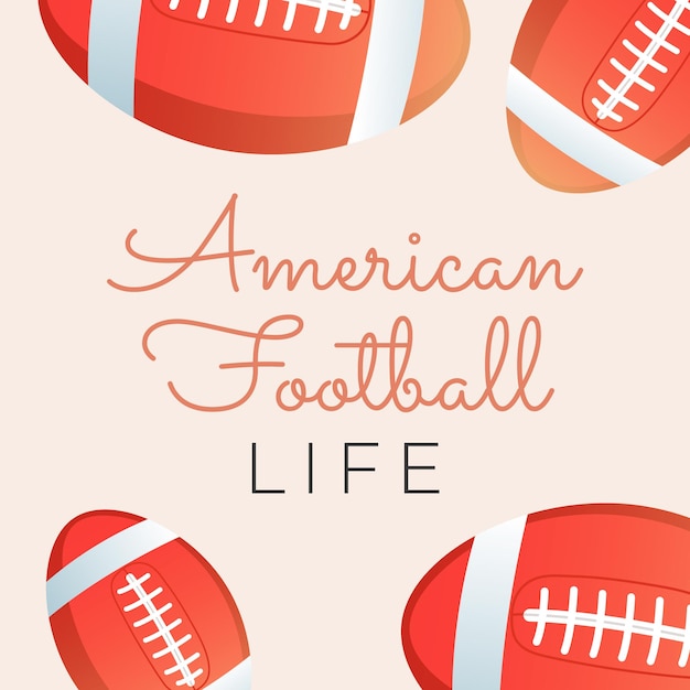 A poster of american football concept for sport competition