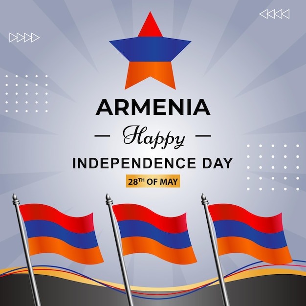 A poster for armenia with flags and the word armenia on it