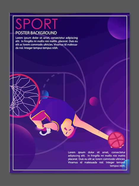 poster background sport basketball creative modern 