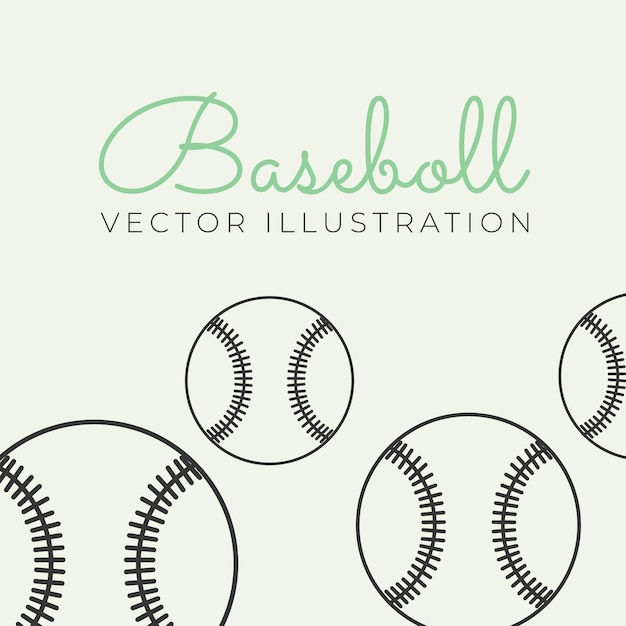 Vector a poster of baseball concept for sport competition