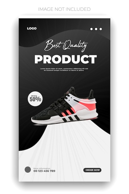 Vector a poster for best brand product with a black background