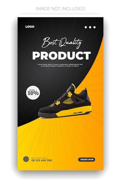 Vector a poster for best product by the brand of shoes