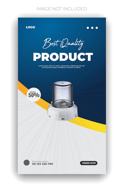 Vector a poster for best product with a blue background