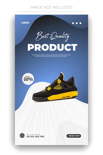 Vector a poster for best product with a blue background