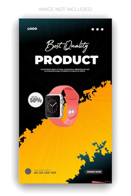 Vector a poster for best product with a watch on it