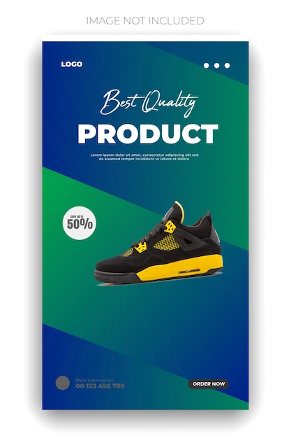 a poster for best quality product with a blue background