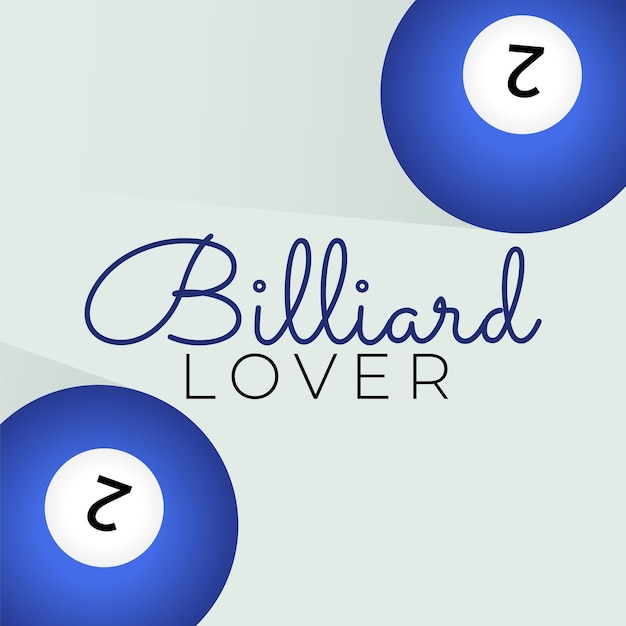 A poster of billiard concept for sport competition