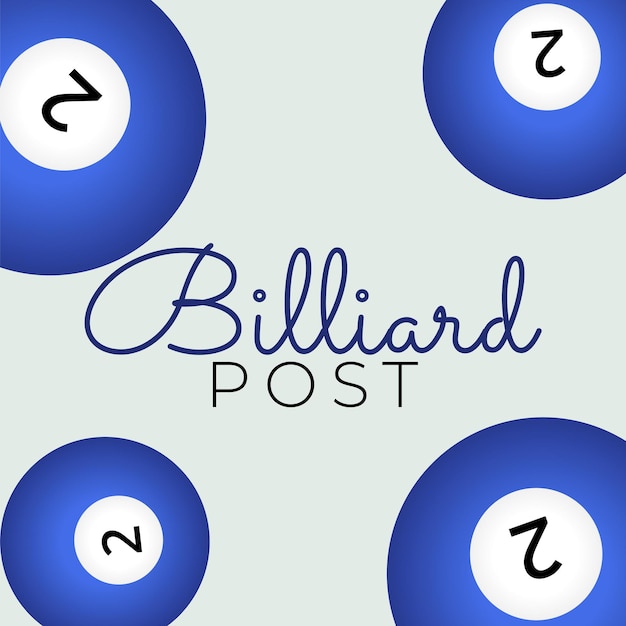 A poster of billiard concept for sport competition