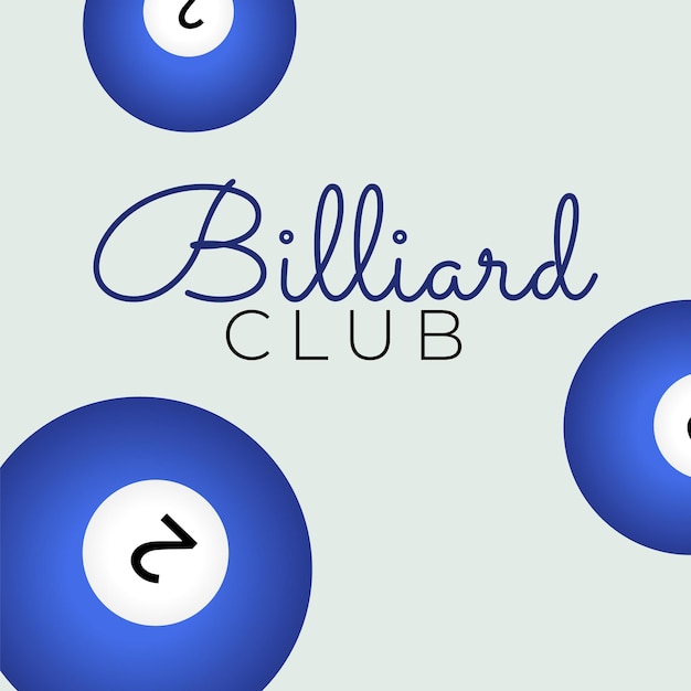 Vector a poster of billiard concept for sport competition