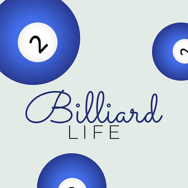 A poster of billiard concept for sport competition