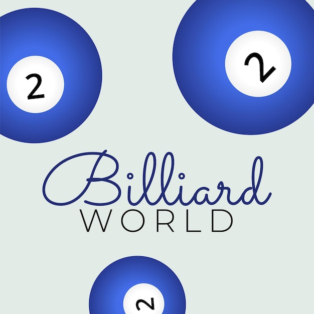 A poster of billiard concept for sport competition