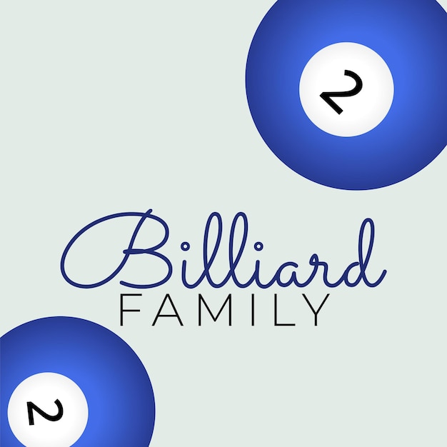 A poster of billiard concept for sport competition