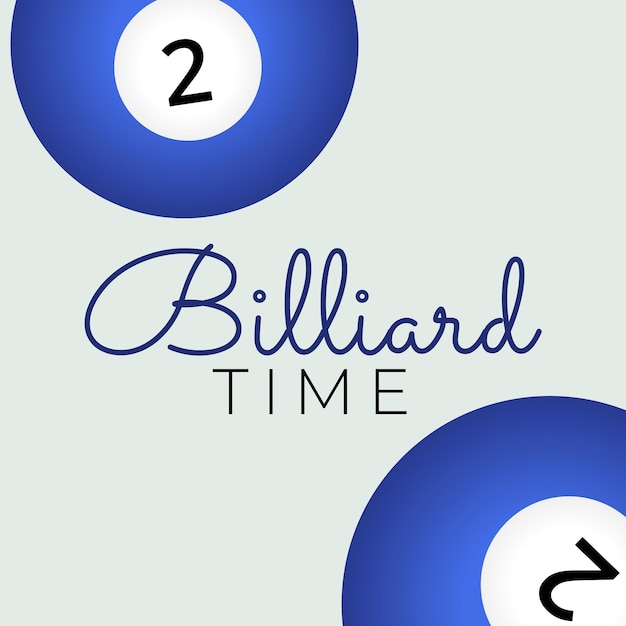 A poster of billiard concept for sport competition